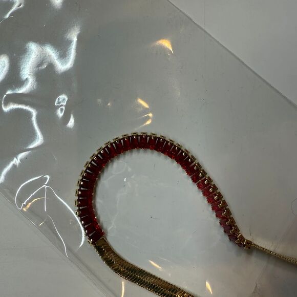 NWT Best Of Both Worlds Rhinestone Necklace Red‎ - Picture 4 of 5